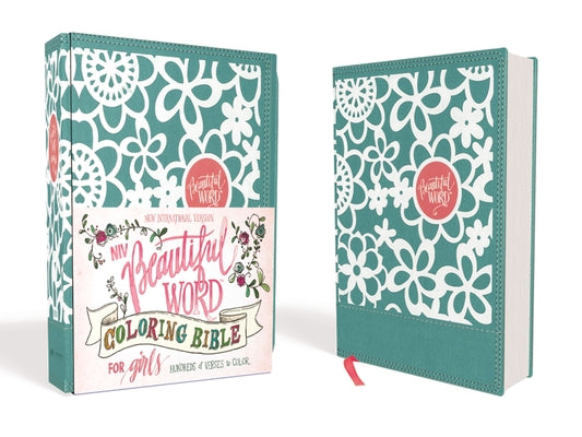 NIV, Beautiful Word Coloring Bible for Girls, Leathersoft over Board, Teal: Hundreds of Verses to Color