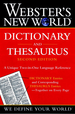 Webster's New World Dictionary And Thesaurus, 2nd Edition (paper Edition)