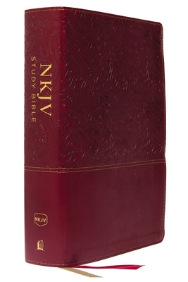 NKJV Study Bible, Leathersoft, Red, Full-Color, Comfort Print: The Complete Resource for Studying Gods Word