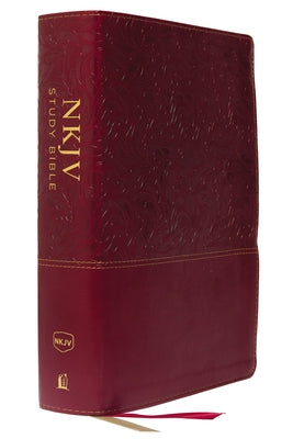 NKJV Study Bible, Leathersoft, Red, Full-Color, Thumb Indexed, Comfort Print: The Complete Resource for Studying Gods Word