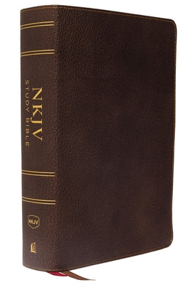 NKJV Study Bible, Premium Calfskin Leather, Brown, Full-Color, Thumb Indexed, Comfort Print: The Complete Resource for Studying Gods Word