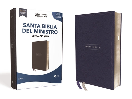 NVI, Biblia del Ministro, Revisin 2022, Letra gigante, Leathersoft, Azul marino, con ndice, Palabras de Jess en Rojo, Comfort Print (Spanish Edition)