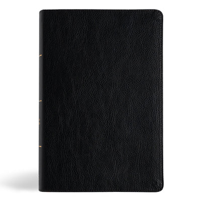 CSB Everyday Study Bible, Black Bonded Leather, Black Letter, Study Notes and Commentary, Illustrations, Articles, Charts, Easy-to-Carry, Easy-to-Read Bible Serif Type