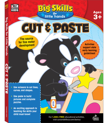 Big Skills for Little Hands Cut & Paste Preschool Workbook, Scissors Skills Cutting Lines and Shapes, Alphabet, Counting, Picture-Building, and Puzzle ... Activities, Toddler Activity Book (Volume 2)