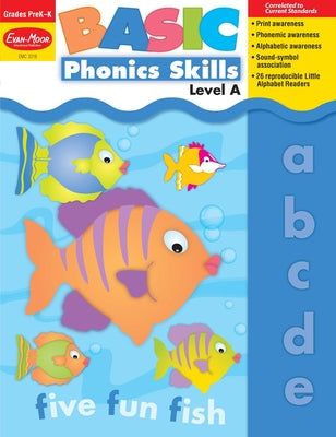 Evan-Moor Basic Phonics Skills for Grades Pre-K and K, Level A, Teacher Reproducible Pages; Teaching Resource Workbook