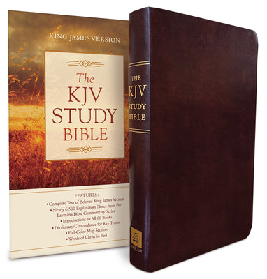 KJV Study Bible, Large Print, Leathersoft, Brown, Red Letter: Second Edition