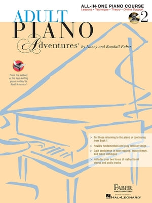 Adult Piano Adventures All-in-One Lesson Book 2 (Book/Online Audio)