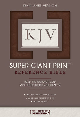 KJV Super Giant Print Reference Bible (Imitation Leather, Black, Red Letter)