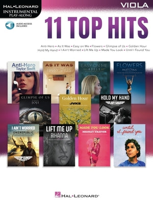 11 Top Hits for Viola Instrumental Play-Along